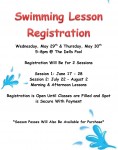 Swimming Lesson Registration flyer 2013 Swimming Lesson Registration flyer 2013