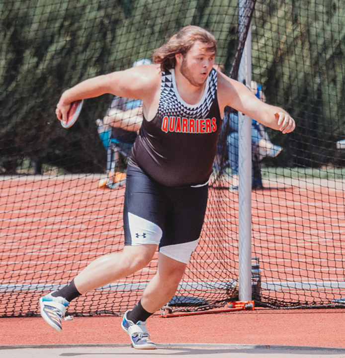 Chamley Wins Discus at Dak12 Track Meet Dell Rapids Quarriers
