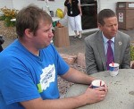 Charlie Pleskac with President and CEO of Children's Miracle Network, John Lauck