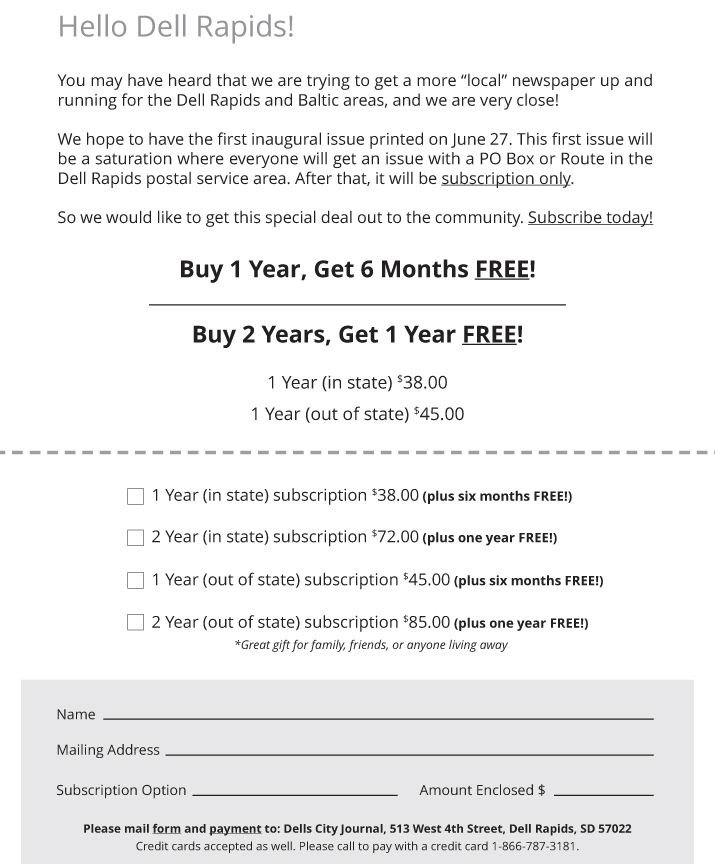 New Paper Coming to Dell Rapids Big Sioux Media Sports Network